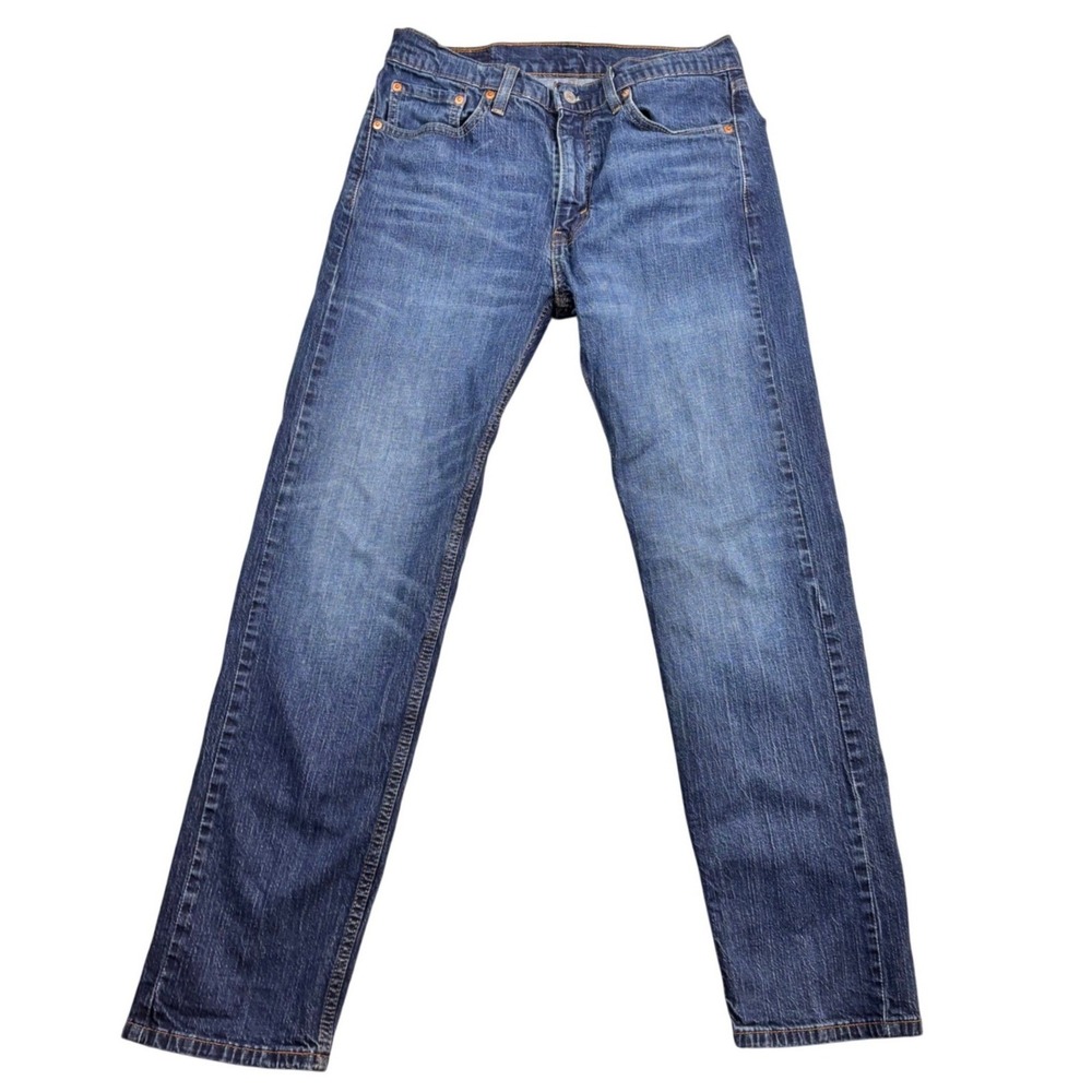 Levis 505 Regular Fit Straight Leg Blue Denim Jeans Mens 32x32 00505-2195